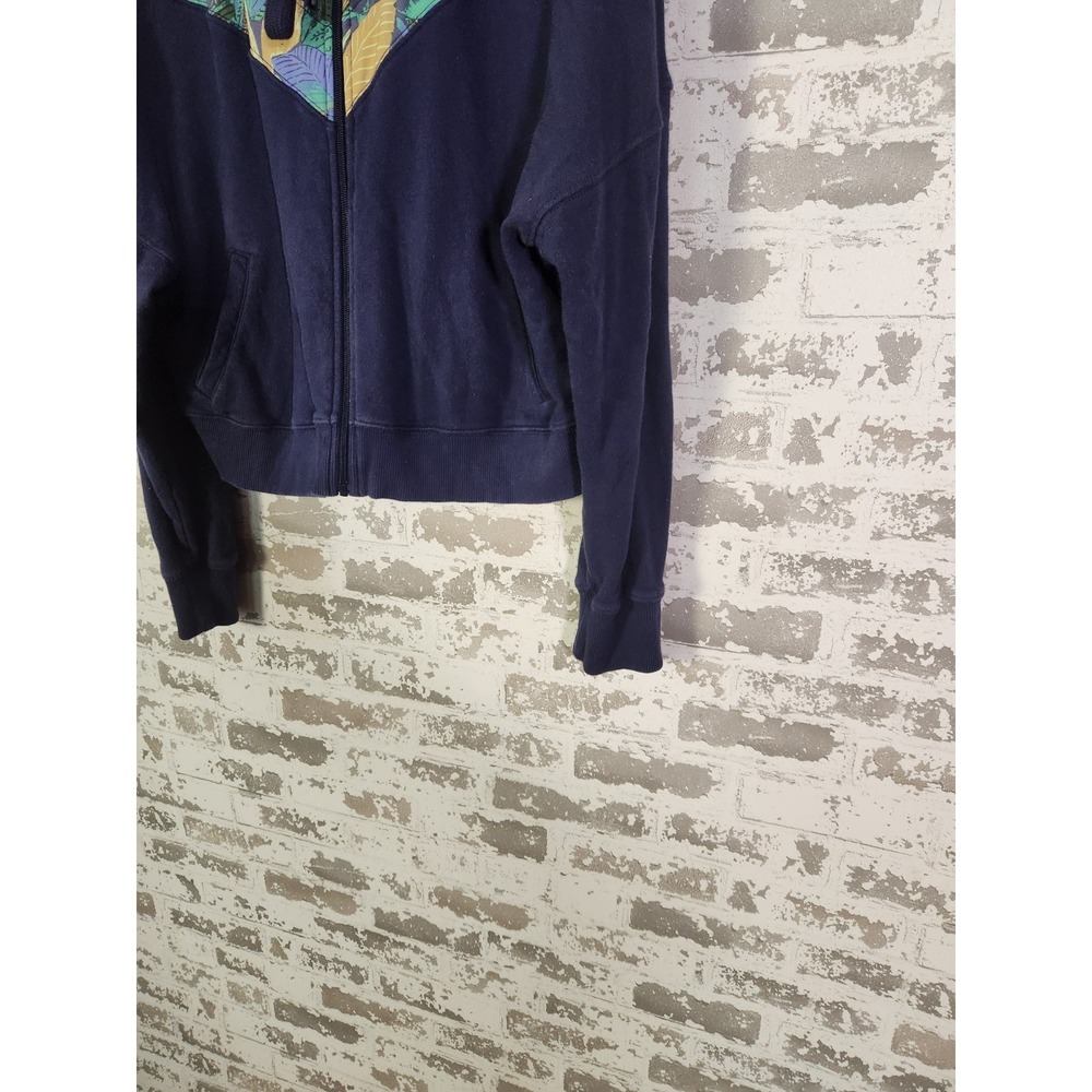 Offline By Aerie Full Zip Hoodie Womens Size L Blue Tropical Floral - Picture 6 of 16